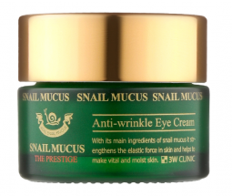Антивозрастной крем для кожи вокруг глаз с муцином улитки 3W Clinic Snail Mucus Anti-Wrinkle Eye Cream, 30 мл