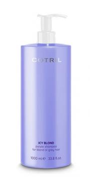 Фото Бессульфатный фиолетовый шампунь для светлых или седых волос Cotril Icy Blond Purple Shampoo, 1000 мл