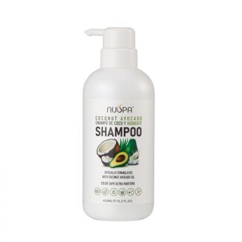 Фото Бессульфатный увлажняющий шампунь для волос с кокосом и авокадо Bingo Nuspa, 450 мл