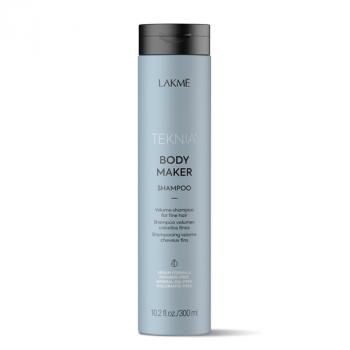 Фото Бессульфатный шампунь для объема тонких волос с протеинами сои и риса LAKME Teknia Body Maker Shampoo, 300 мл