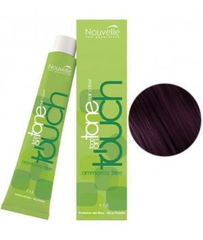 Фото Безаммиачная крем-краска для волос №2.20  Брюнет с фиолетовым отливом  Nouvelle Touch