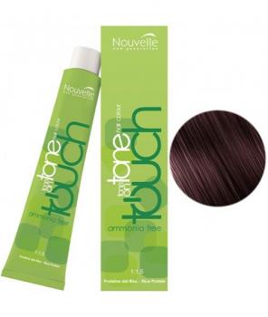 Фото Безаммиачная крем-краска для волос №4.62  Красный матово-коричневый  Nouvelle Touch