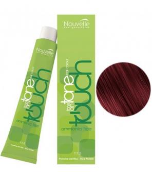 Фото Безаммиачная крем-краска для волос №5.66  Яркий светло-красный коричневый  Nouvelle Touch