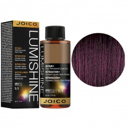 Демиперманентная краска для тонирования волос 3VV/3.22 "Тeмный кopичнeвый яpкo-фиoлeтoвый" Joico LumiShine Demi-Liquid, 60 мл
