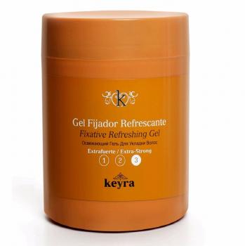 Фото Гель для укладки волос экстрасильной фиксации с кератином Keyra Extra strong Refreshing Fixing Gel