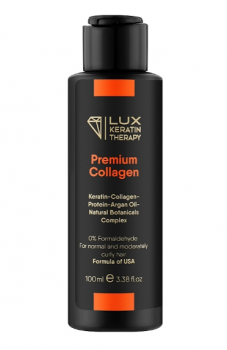 Фото Кератин для выпрямления нормальных и умеренно вьющихся волос Lux Keratin Therapy Premium Collagen, 100 мл