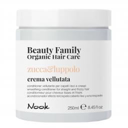 Кондиционер для гладкости прямых и непослушных волос c экстрактами хмеля и тыквы Nook Beauty Family Organic Hair Care Zucca & Luppolo Crema Vellutata, 250 мл