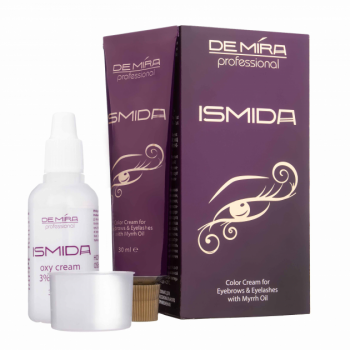Фото Крем-краска для бровей и ресниц с маслом мирры  Графит  DeMira Professional Ismida