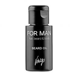 Масло для бороды основе сладкого миндаля и абрикоса Vitality's For Man Beard Oil, 30 мл