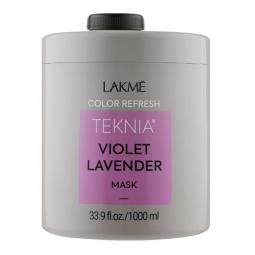 Маска для обновления цвета фиолетовых оттенков волос с цветами лаванды LAKME Teknia Color Refresh Violet Lavender Mask, 1000 мл