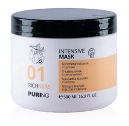 Маска интенсивного действия для сухих и поврежденных волос с маслом семян льна Puring 01 Richness Intensive Mask, 500 мл