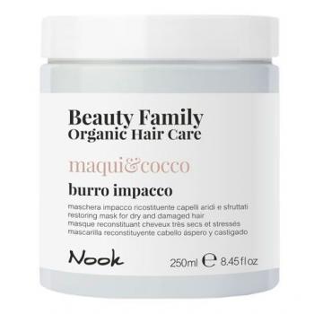 Фото Маска восстанавливающая для сухих и поврежденных волос Nook Beauty Family Organic Hair Care Magui & Cocco Burro Impacco, 250 мл