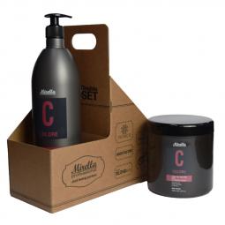 Набор для окрашенных волос с поршнем и щеткой для шампунирования Mirella Professional