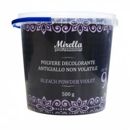 Осветляющая фиолетовая 9+ антижелтая пудра для волос Mirella Professional Violet Bleach Powder, 500 гр