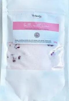 Фото Розовая гималайская соль для ванной с лепестками роз и эфирными маслами Top Beauty, 300 гр