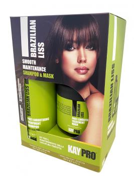 Фото Набор для выпрямленных волос (шампунь 500 мл + маска 500 мл) KayPro Brazilian Liss