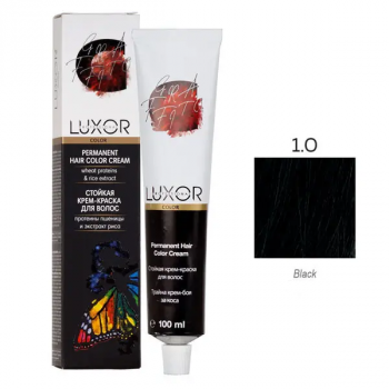 Фото Перманентная крем-краска для волос № 1.0  Черный  Luxor Professional color, 100 мл