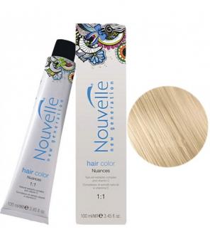 Фото Перманентная крем-краска для волос № 10  Платиновый блондин  Nouvelle Hair Color