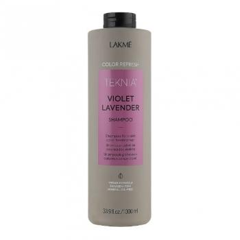 Фото Шампунь для обновления цвета фиолетовых оттенков волос с цветами лаванды LAKME Teknia Color Refresh Violet Lavender Shampoo, 1000 мл