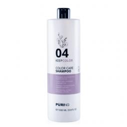 Шампунь для поддержания цвета окрашенных волос с маслом семян льна Puring 04 Keepcolor Color Care Shampoo, 1000 мл