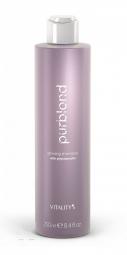 Шампунь для светлых, мелированных, седых волос или неокрашенных седых Vitality's Purblond Glowing Shampoo, 250 мл
