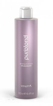 Фото Шампунь для светлых, мелированных, седых волос или неокрашенных седых Vitality's Purblond Glowing Shampoo, 250 мл