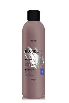Фото Шампунь для светлых, седых и поврежденных волос с протеинами шелка  Холодный оттенок  Mirella professional Blond Blue