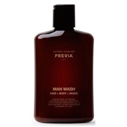 Ванна для тела и волос с экстрактом абсента Previa Man Wash, 250 мл
