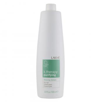 Фото Балансирующий шампунь для жирных волос с экстрактом бамбука и лопуха LAKME K.Therapy Purifying Shampoo, 1000 мл