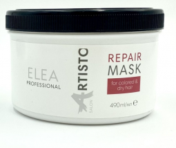 Восстанавливающая маска для окрашенных и сухих волос Elea Professional Artisto Salon Repair Mask, 490 мл