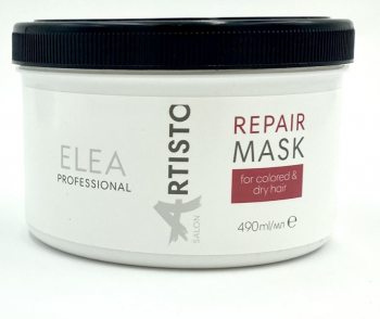 Фото Восстанавливающая маска для окрашенных и сухих волос Elea Professional Artisto Salon Repair Mask, 490 мл