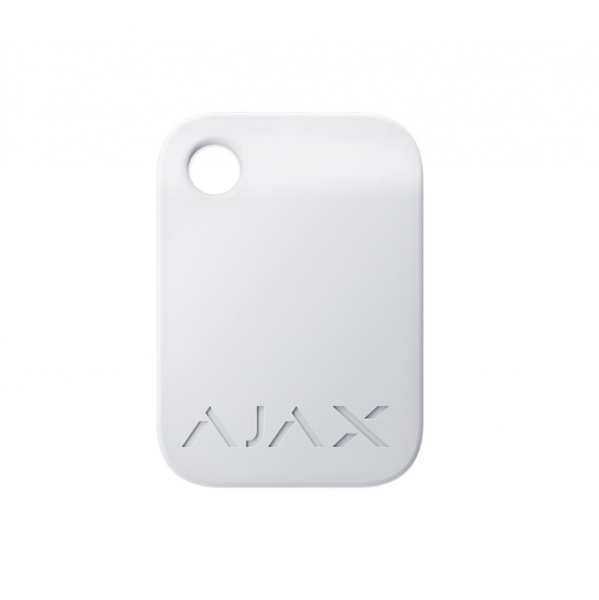 Брелок для управління охоронною системою Ajax Tag White (комплект 10 шт)