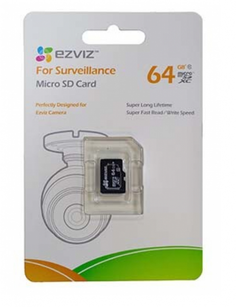 Карта памяти EZviz micro-SDHC 64GB Class 10 For Surveillance (без адаптера)