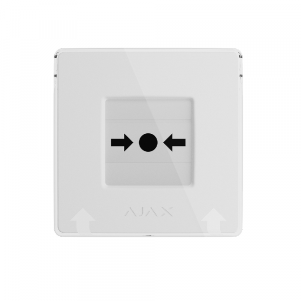 Бездротова програмована кнопка з механізмом скидання Ajax ManualCallPoint (White) Jeweller