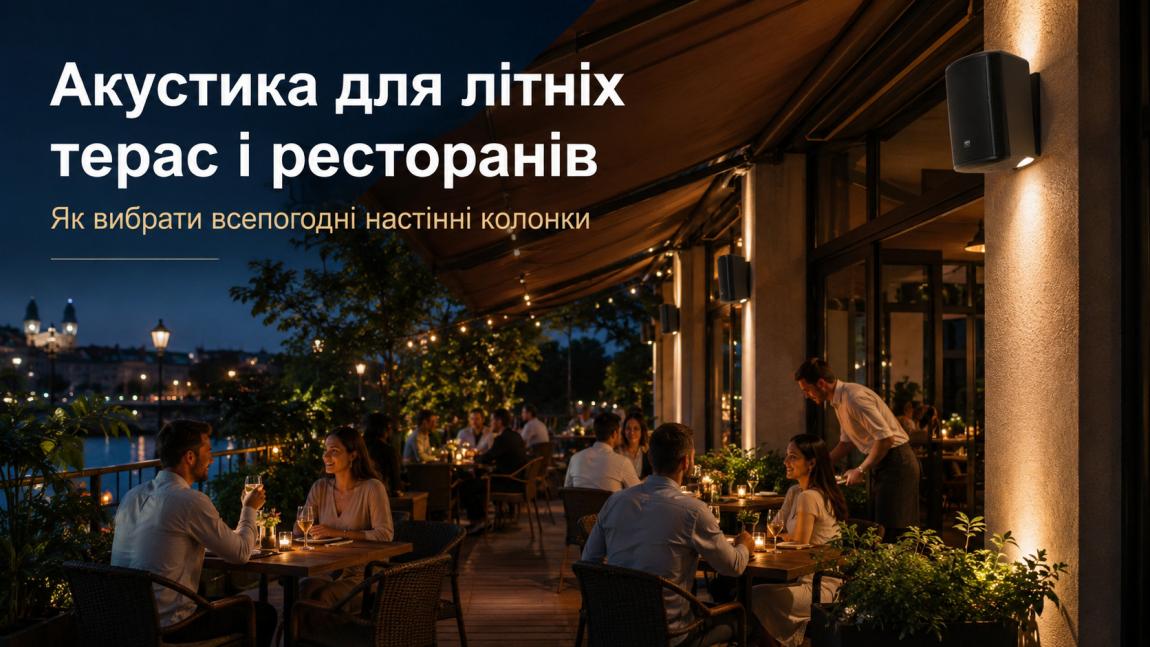 Акустика для літніх терас і ресторанів: як вибрати всепогодні настінні колонки