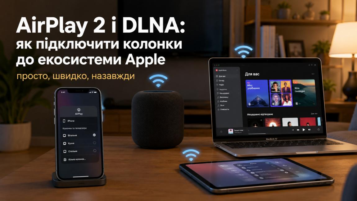 AirPlay 2 та DLNA: як інтегрувати ваші колонки в екосистему Apple