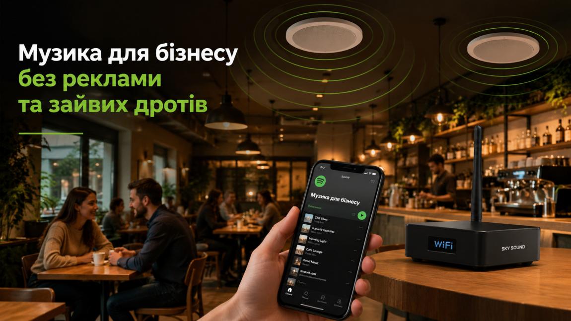 Стрімінгові сервіси для бізнесу: як підключити Spotify прямо до акустики