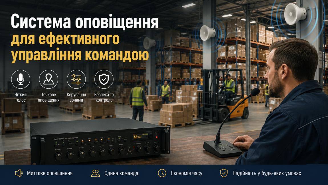 Система оповіщення: як підсилювач допомагає керувати командою