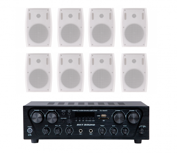Фото Акустичний комплект SKY SOUND SKW-4808LS WHITE