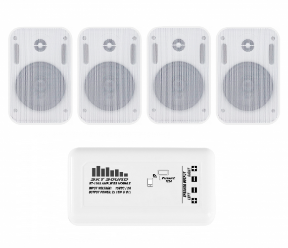 Фото Акустичний комплект SKY SOUND BT-1404 WHITE