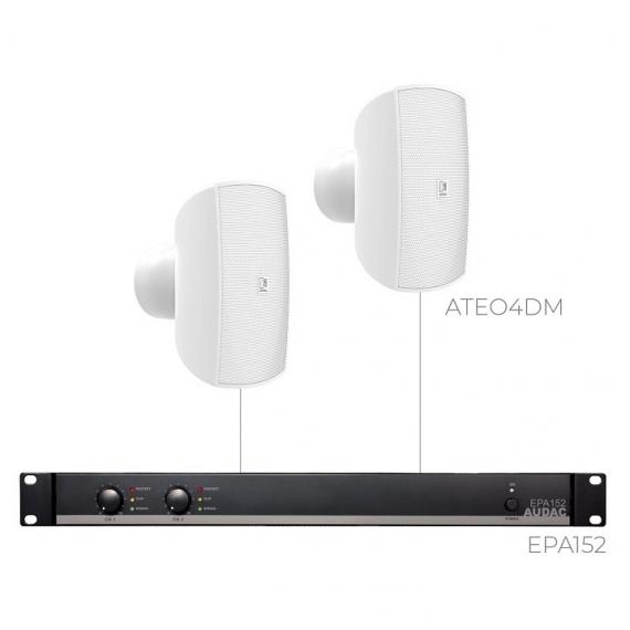 Фото Комплект настінних колонок Audac FESTA4.2M (2 x ATEO4DM + EPA152)