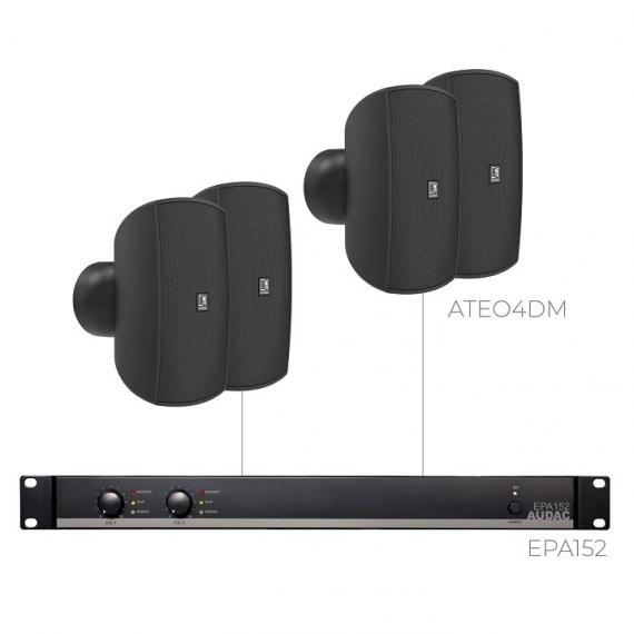 Фото Комплект настінних колонок Audac FESTA4.4M (4 x ATEO4DM + EPA152)