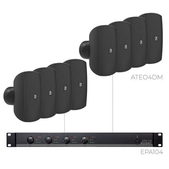 Фото Комплект настінних колонок Audac FESTA4.8M (8 x ATEO4DM + EPA104)