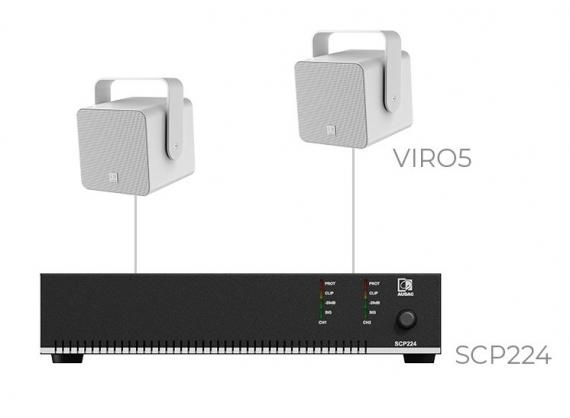 Фото Комплект настінних колонок Audac FESTA5.2I (2 x VIRO5 + SCP224)