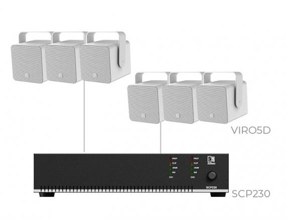 Фото Комплект настінних колонок Audac FESTA5.6I (6 x VIRO5D + SCP230)