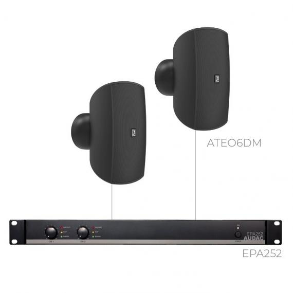Фото Комплект настінних колонок Audac FESTA6.2M (2 x ATEO6DM + EPA252)