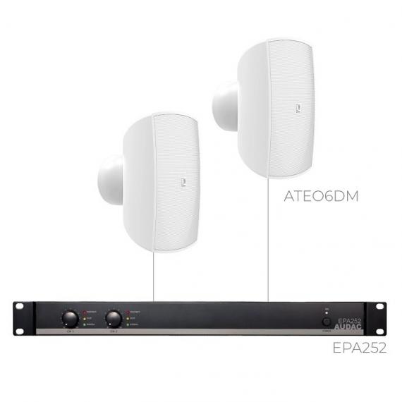 Фото Комплект настінних колонок Audac FESTA6.2M (2 x ATEO6DM + EPA252)