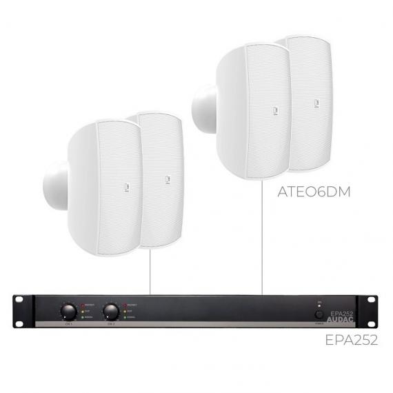 Фото Комплект настінних колонок Audac FESTA6.4M (4 x ATEO6DM + EPA252)