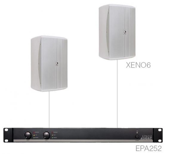 Фото Комплект настінних колонок Audac FESTA7.2E (2 x XENO6 + EPA252)