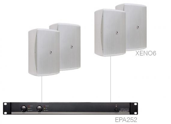 Фото Комплект настінних колонок Audac FESTA7.4E (4 x XENO6 + EPA252)